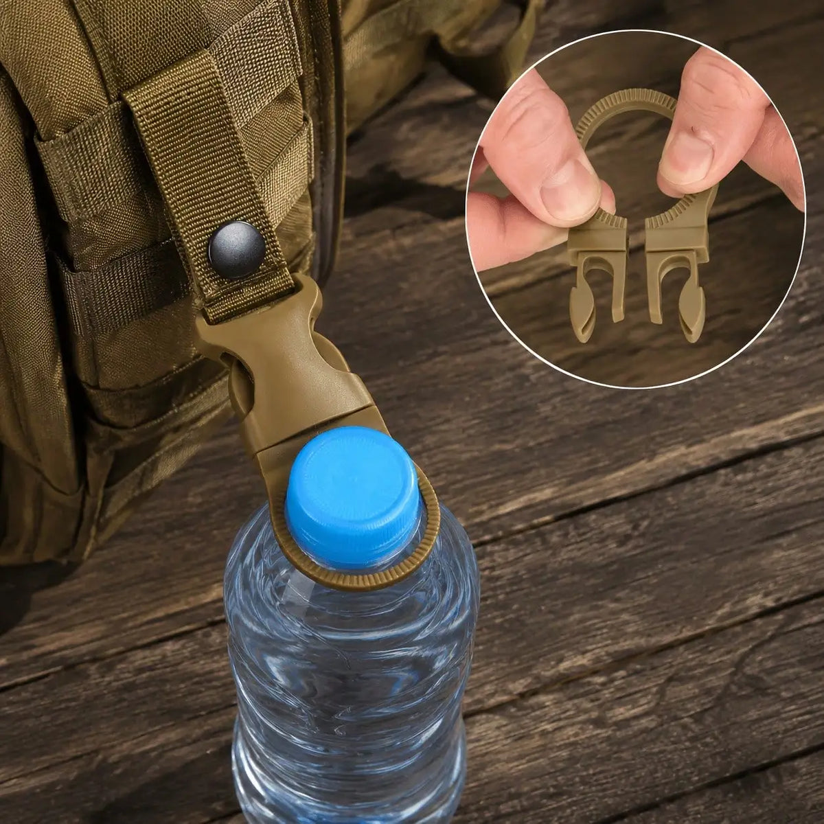 Durable Nylon Carabiner Water Bottle Quick Clip Hook Set