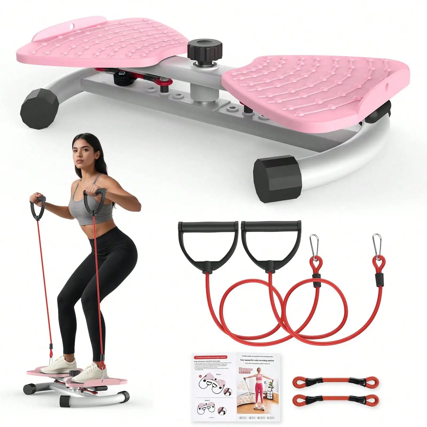 Compact Adjustable Resistance Home Workout Stepper