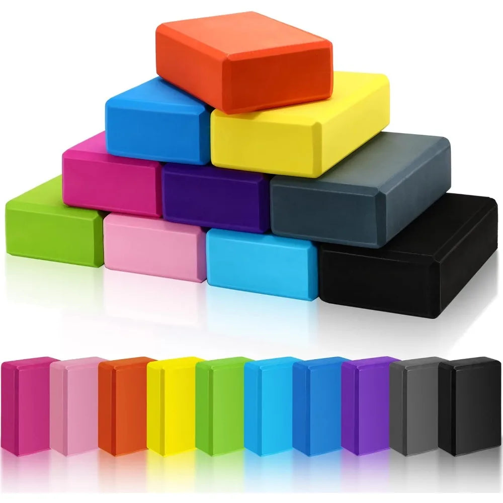 YTYIN EVA Foam Yoga Blocks Ten Pack For Pilates Stretch