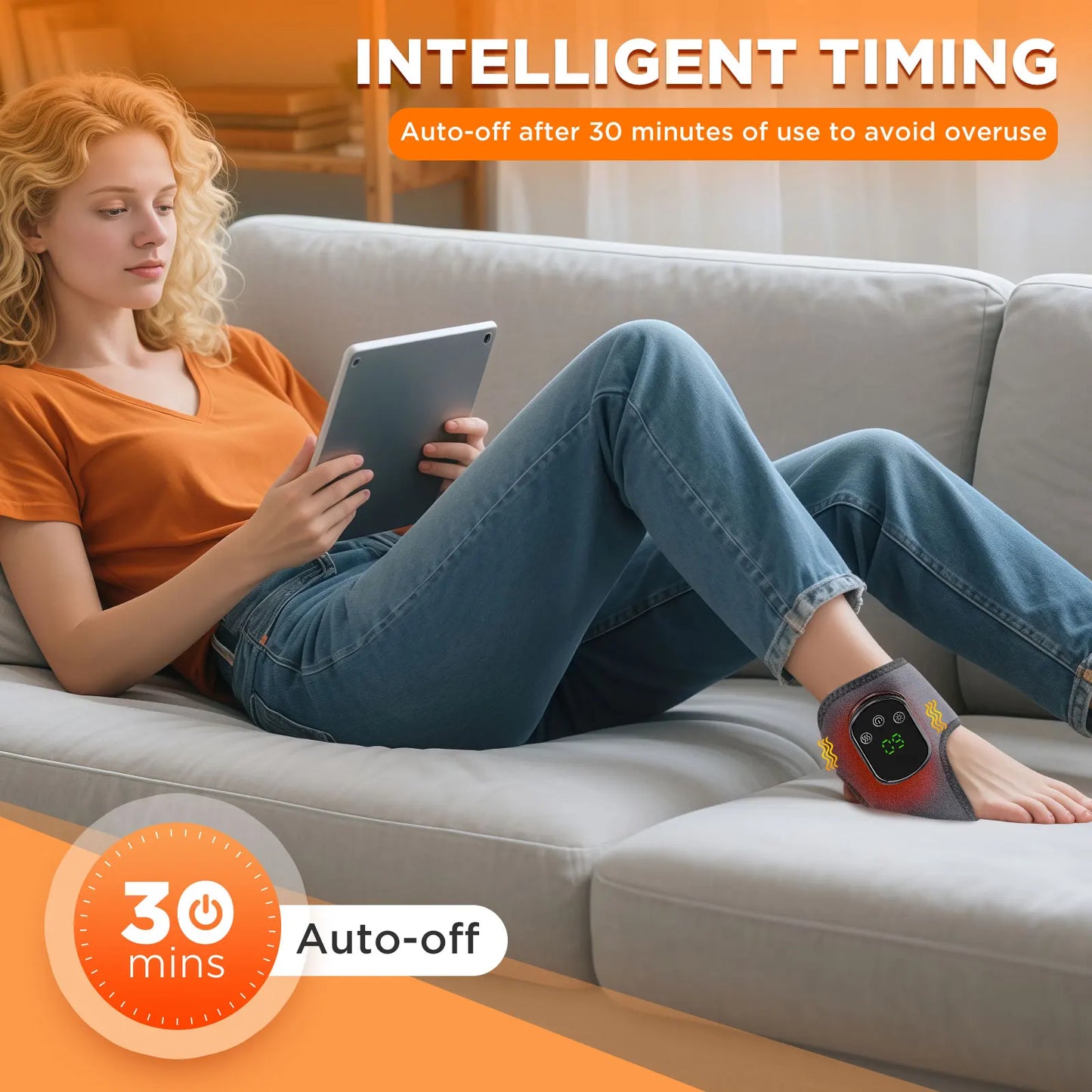 PASTSKY Electric Foot Massager With Ankle Support And Heat