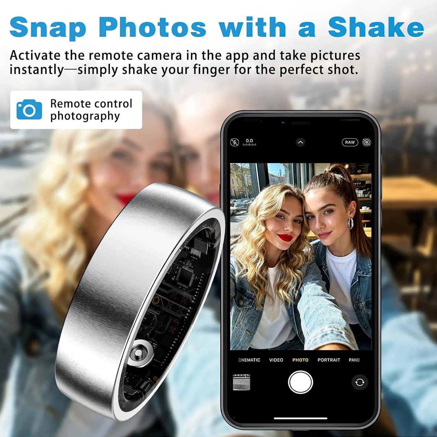 YTYIN Smart Ring Activity Tracker SpO2 Heart Rate Sleep Monitoring