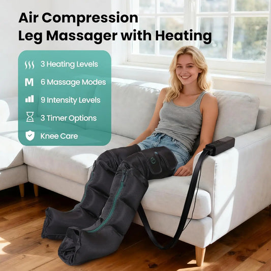 Leg Massager With Heat And Air Compression Therapy