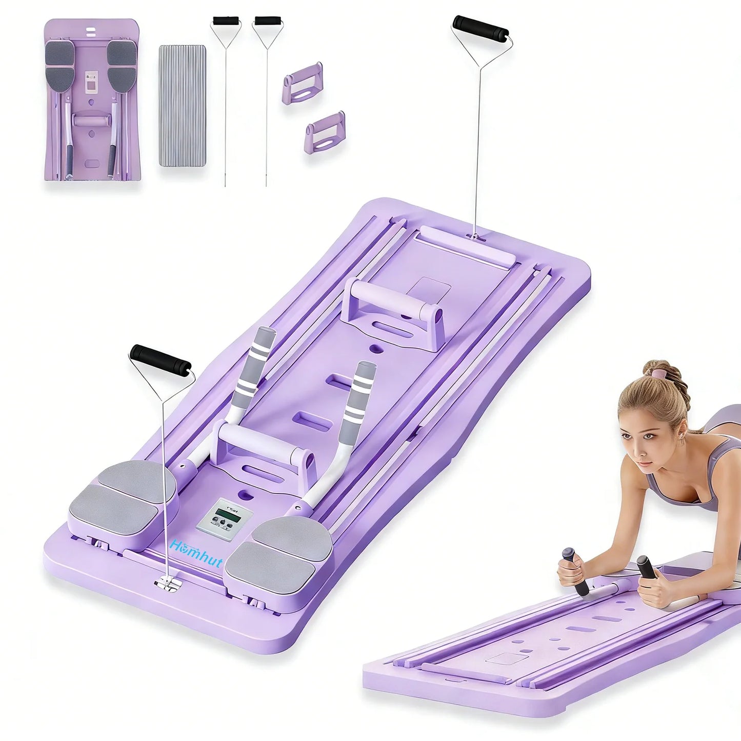 Foldable Pilates Sliding Board and Abdominal Core Trainer
