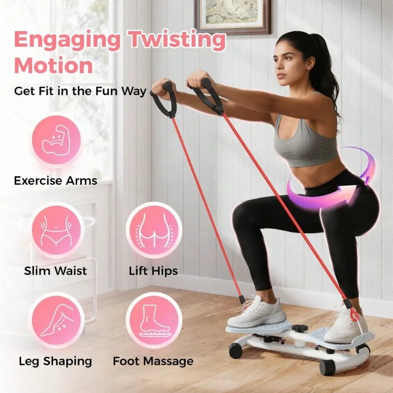 Compact Adjustable Resistance Home Workout Stepper