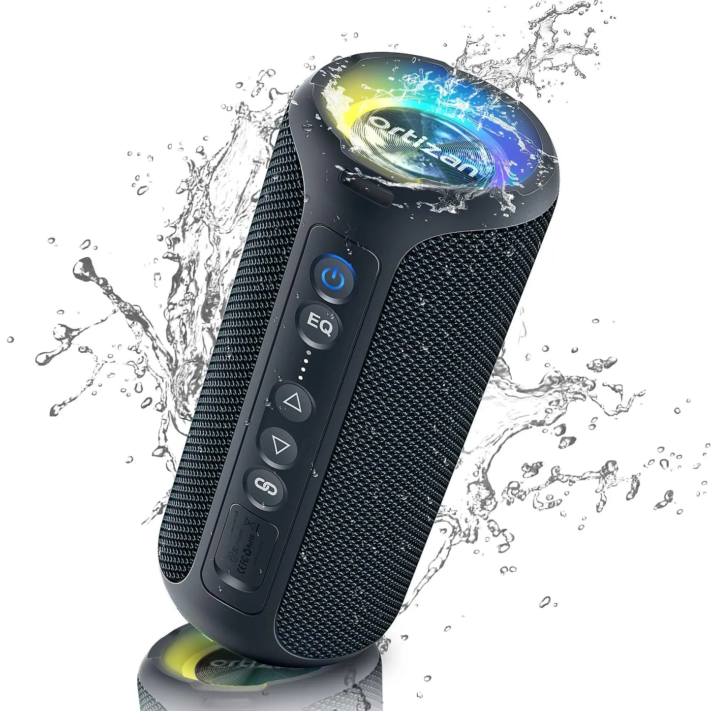 Ortizan 40W Wireless Bluetooth Speaker IPX7 Waterproof LED Light