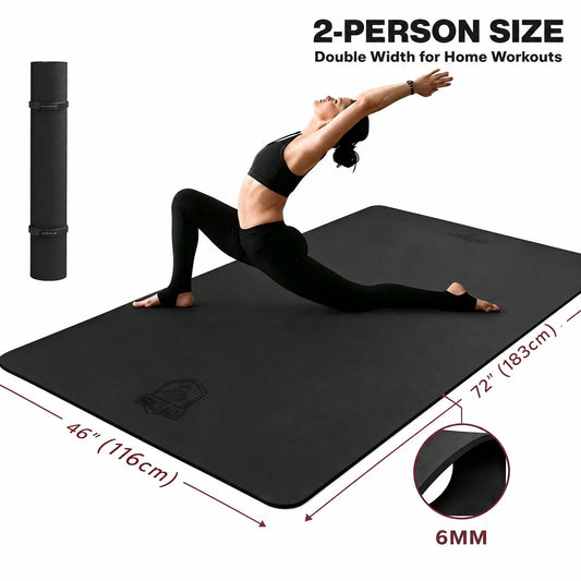 HAPBEAR Yoga Mat Non Slip TPE Eco Friendly