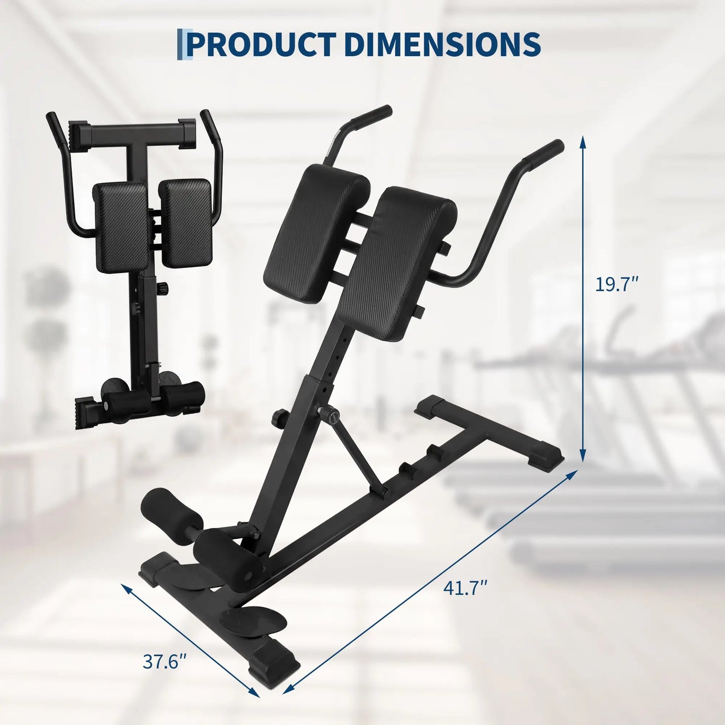 HiMISS Roman Chair Hyperextension Bench For Home Gym