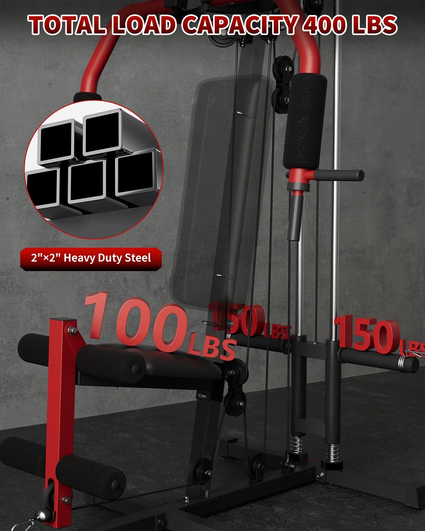 HiMISS 5in1 Home Gym With Lat Pulldown Chest Press
