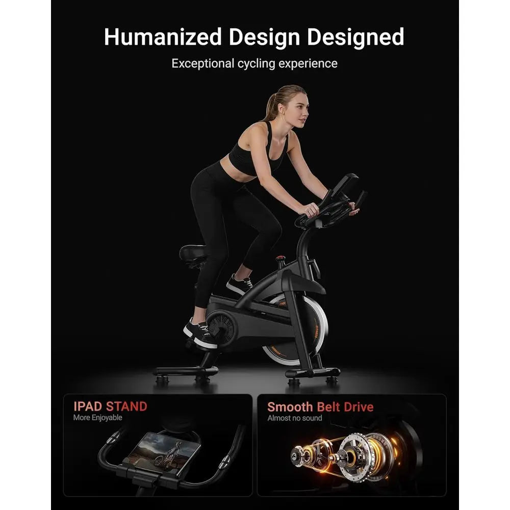 Stationary Belt Drive Exercise Bike With 0 To 100 Resistance