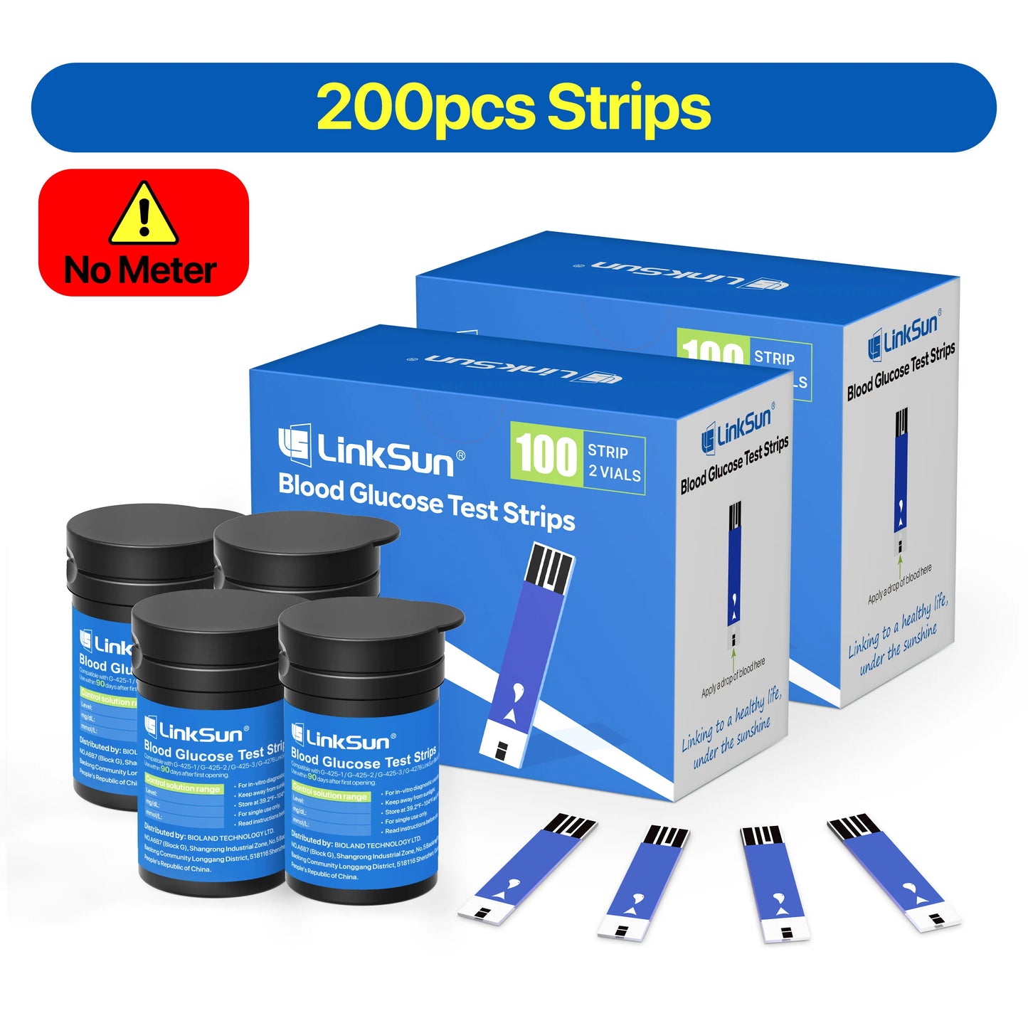 Linksun Blood Glucose Monitor G-425-1 50 Strips Diabetes Testing Kit