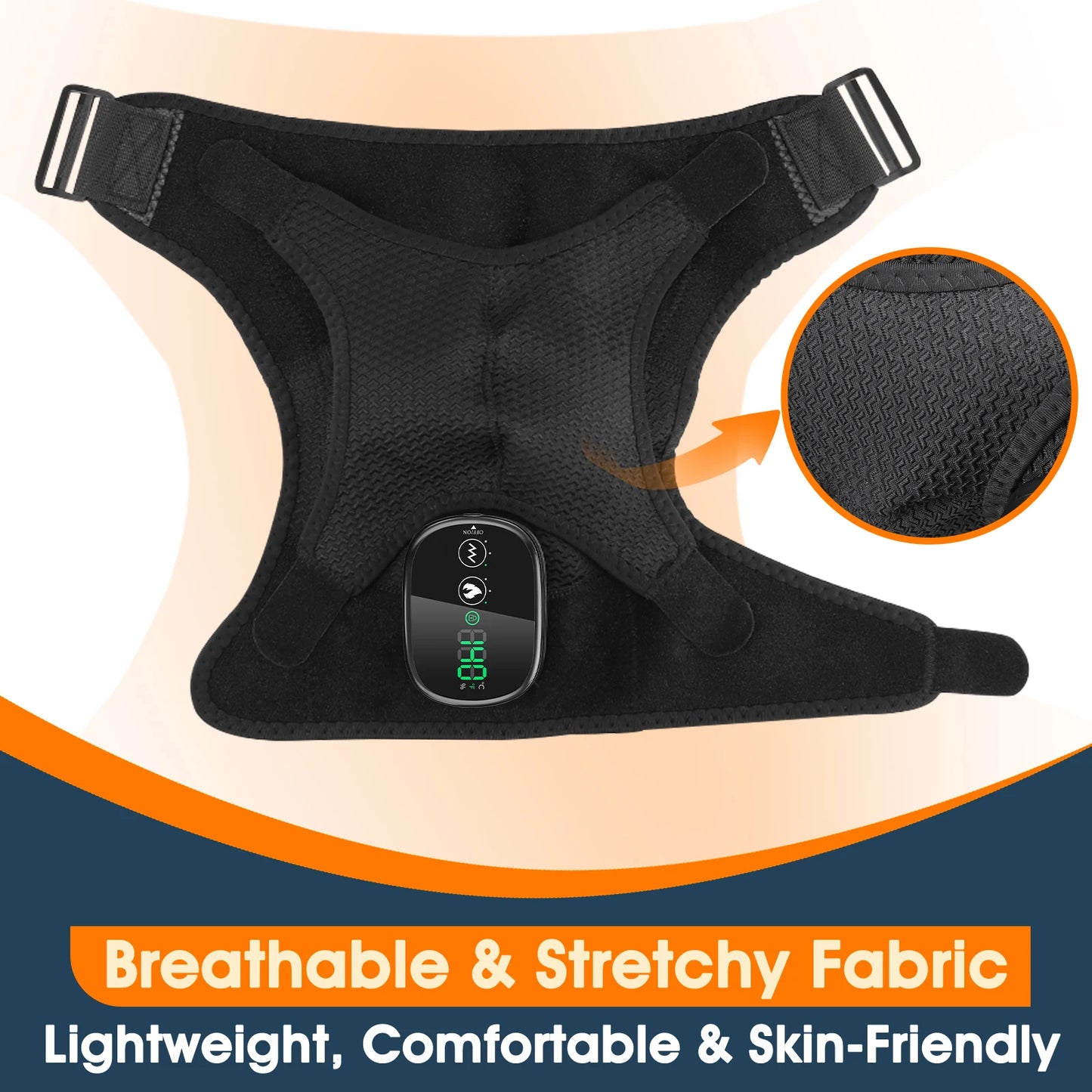 Hailicare Adjustable Electric Shoulder Massage Belt With LED Heat