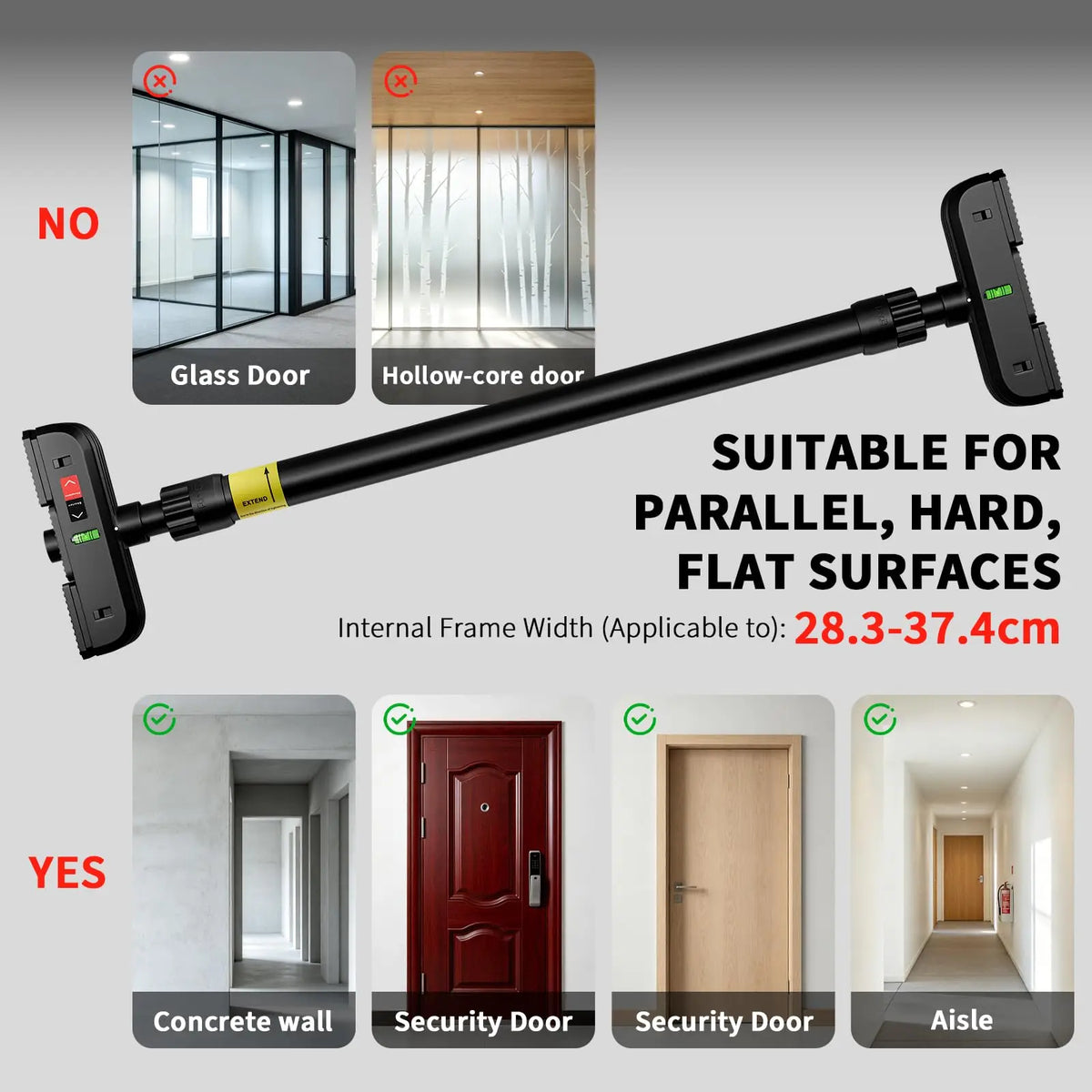 HiMISS Adjustable Doorway Pull Up Bar For Strength Training