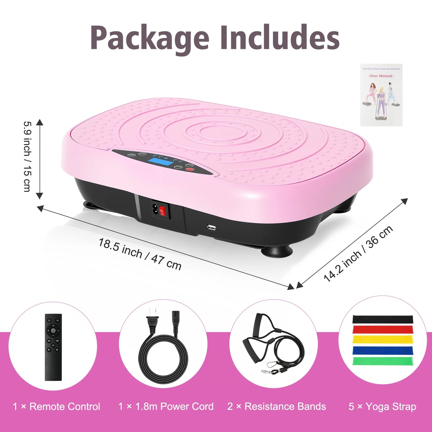 Portable Vibration Plate Exercise Machine For Full Body Workout