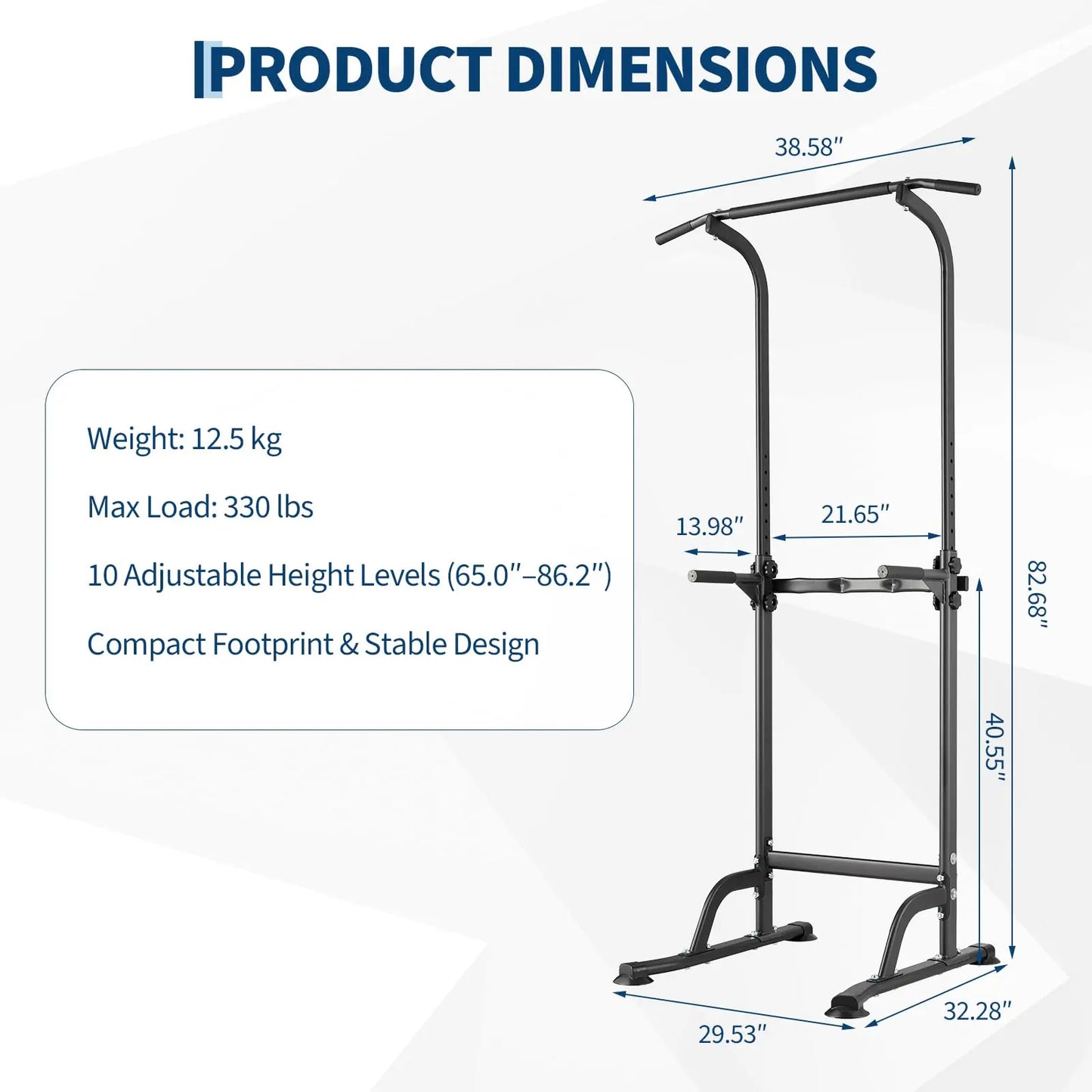 HiMISS Multifunction Power Tower With Pull Up Bar Dip Station