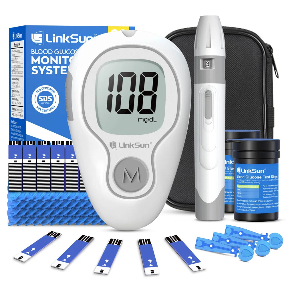 Linksun Blood Glucose Monitor G-425-1 50 Strips Diabetes Testing Kit