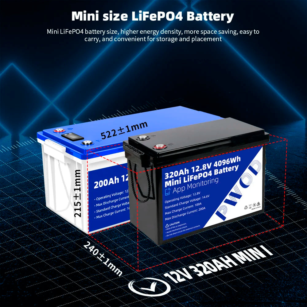 Fullfutura LiFePO4 Battery Pack 12V 320Ah For RV Home Energy
