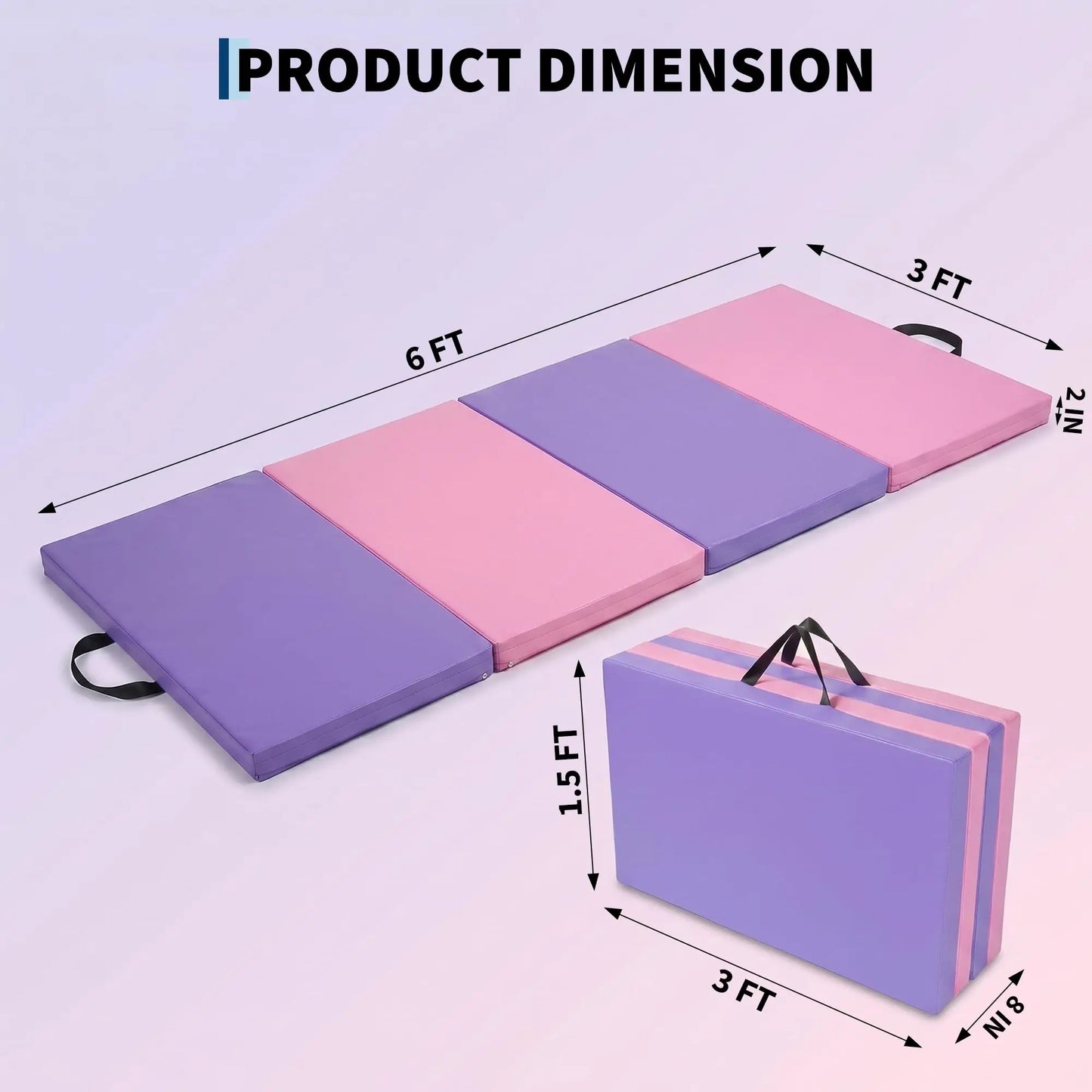 HiMISS Gymnastics Mat Folding Floor For Home Gym And Yoga