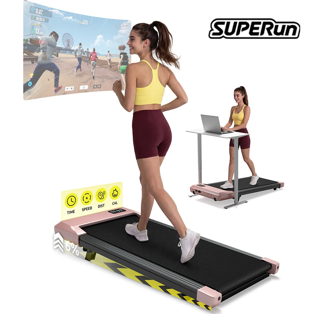 Superun Portable 2in1 Walking Pad With LCD Screen