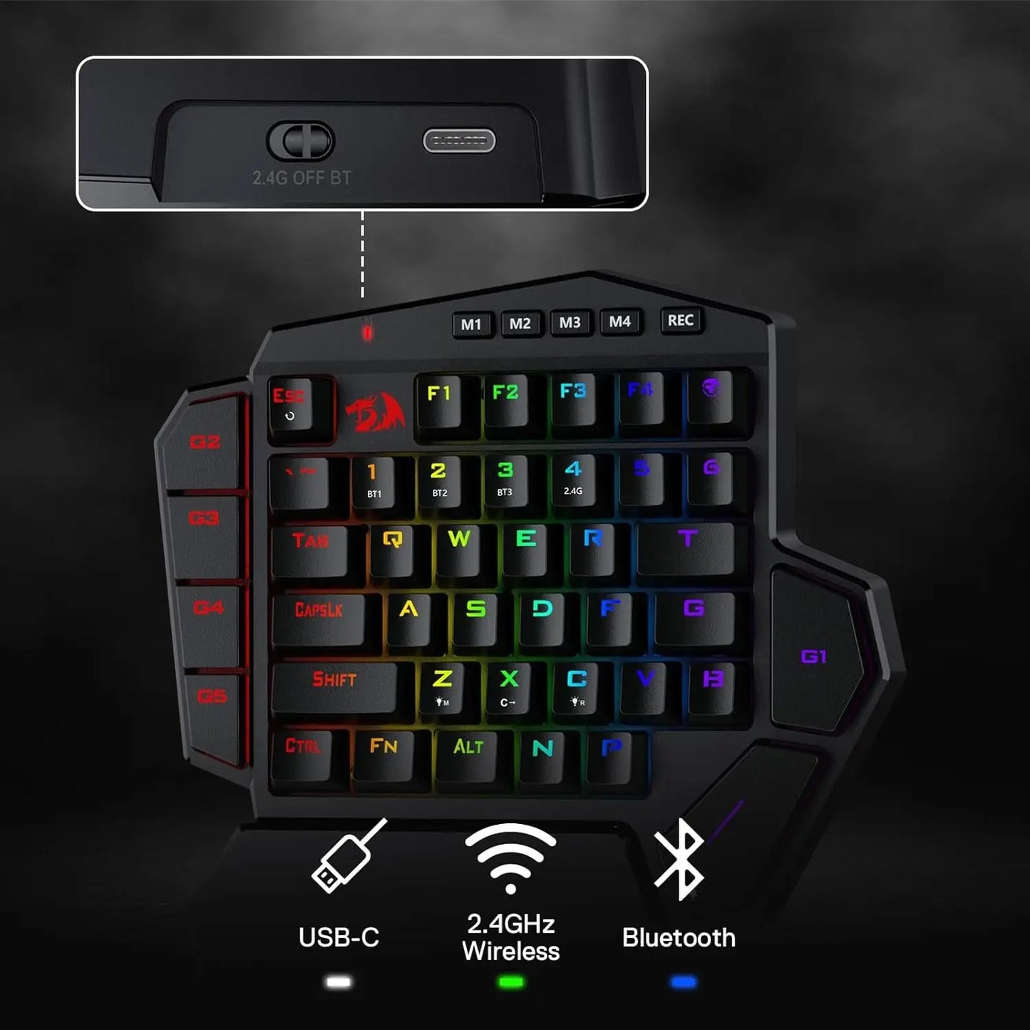 Redragon K585 Pro Wireless One Handed Mechanical Keyboard