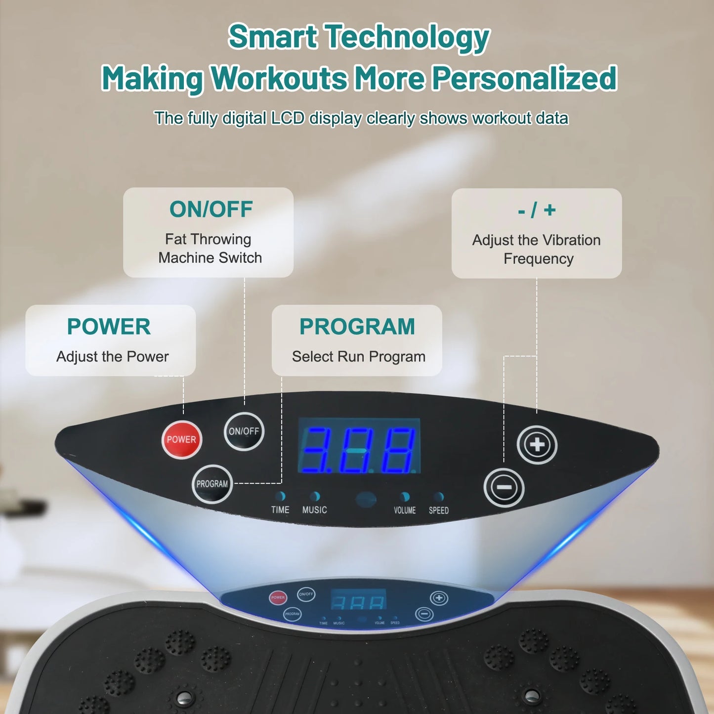 Portable Vibration Plate Exercise Machine For Full Body Workout