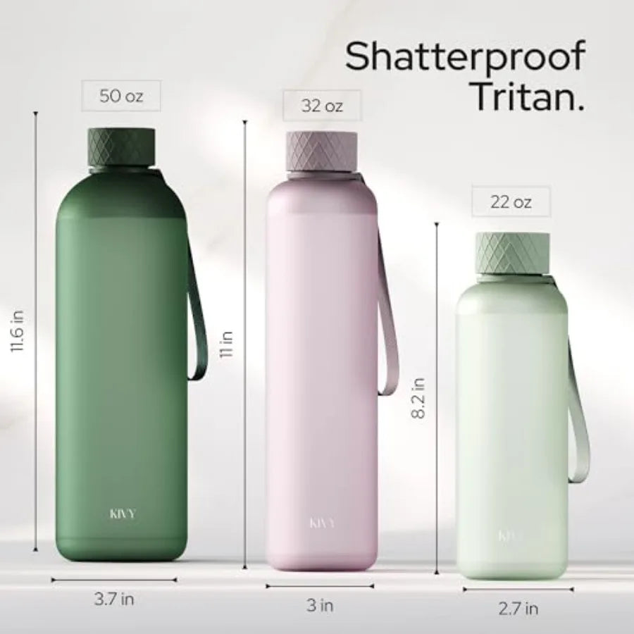 Lightweight Shatterproof Sports Water Bottle With Carry Strap