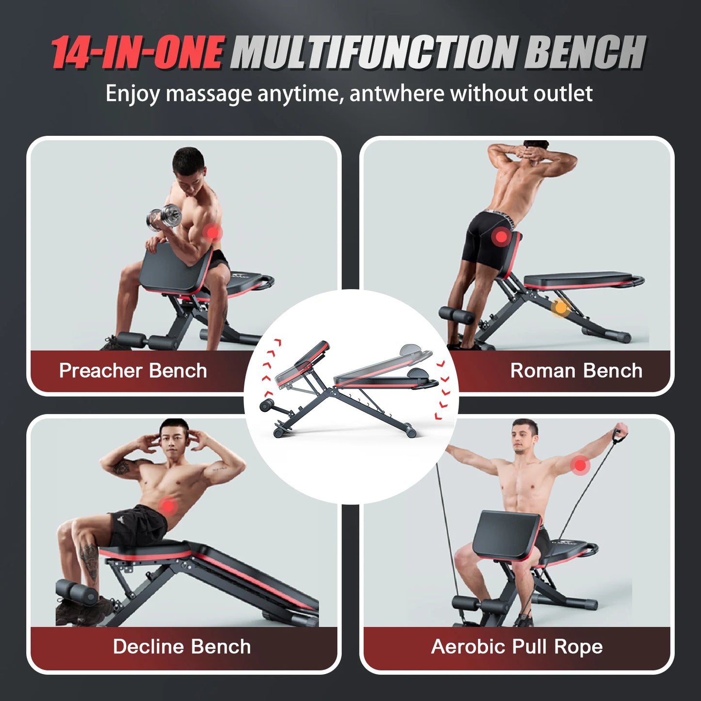 Foldable Dumbbell Weight Bench For Full Body Workouts