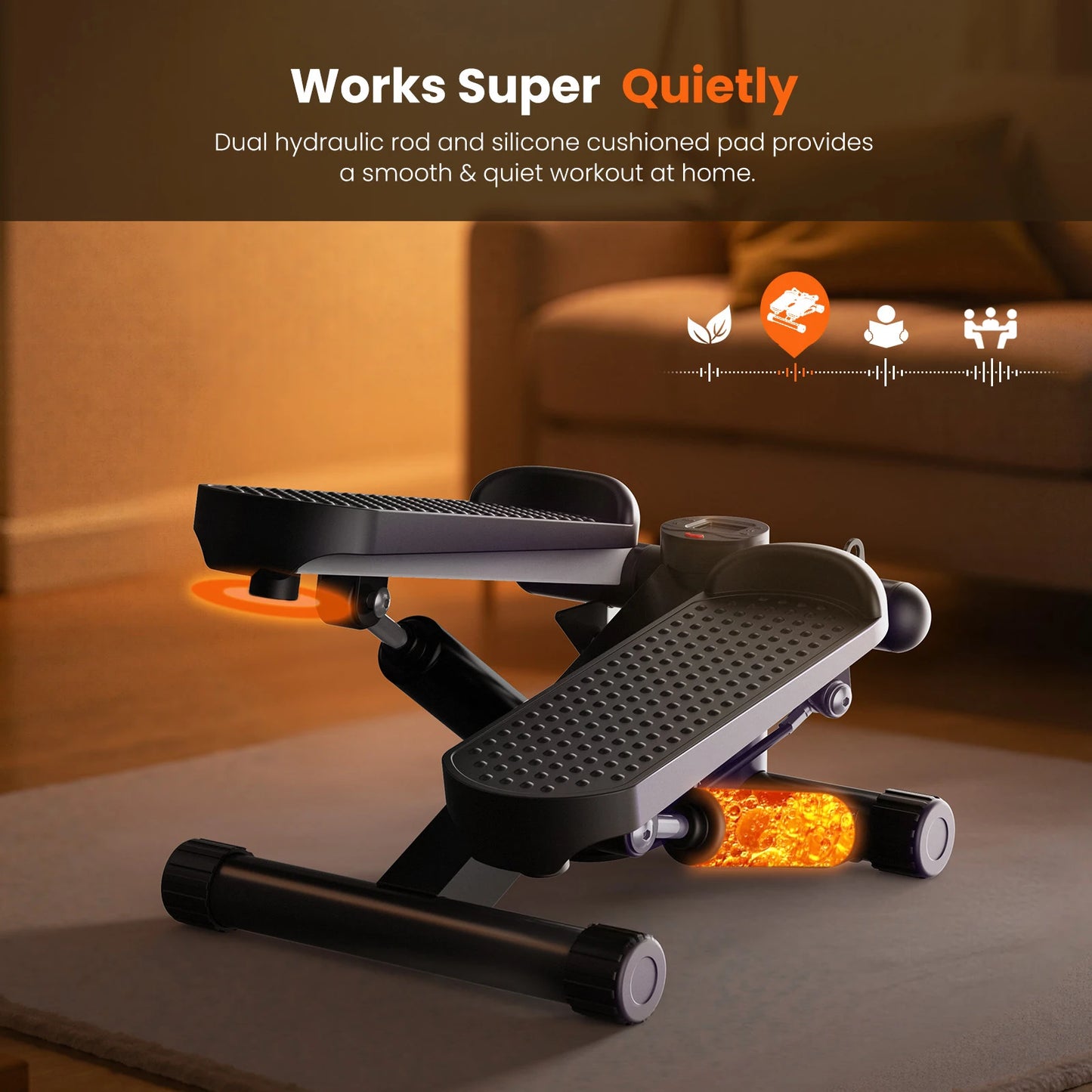 Mini Stepper With Resistance Bands 300 Lbs Capacity