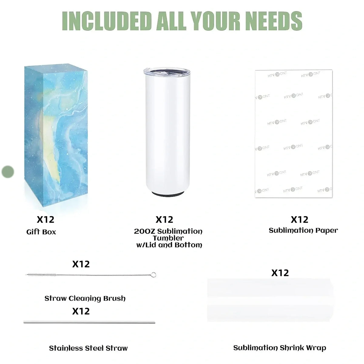 Htvront Stainless Steel Sublimation Tumbler Blanks