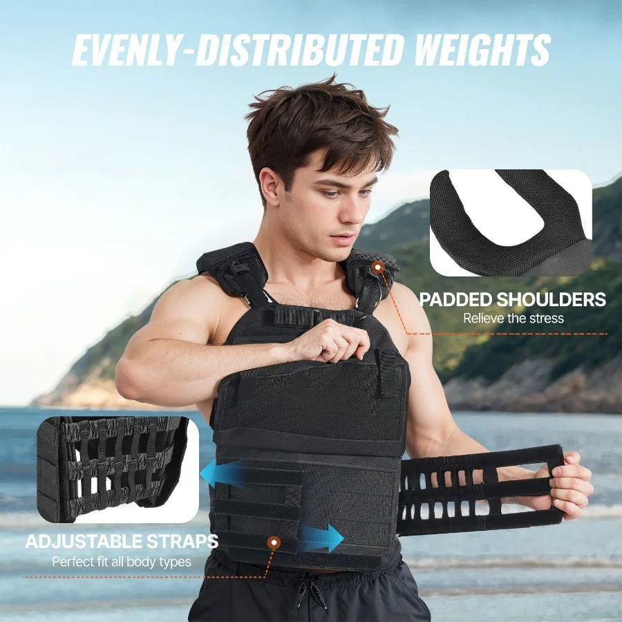 Adjustable Weighted Vest for Men and Women Fitness Training