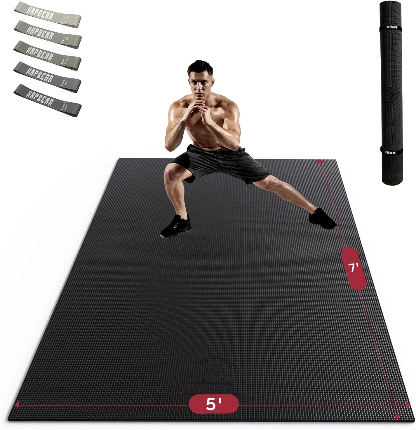 Hapbear 8Mm Thick Pvc Gym Fitness Flooring Mat