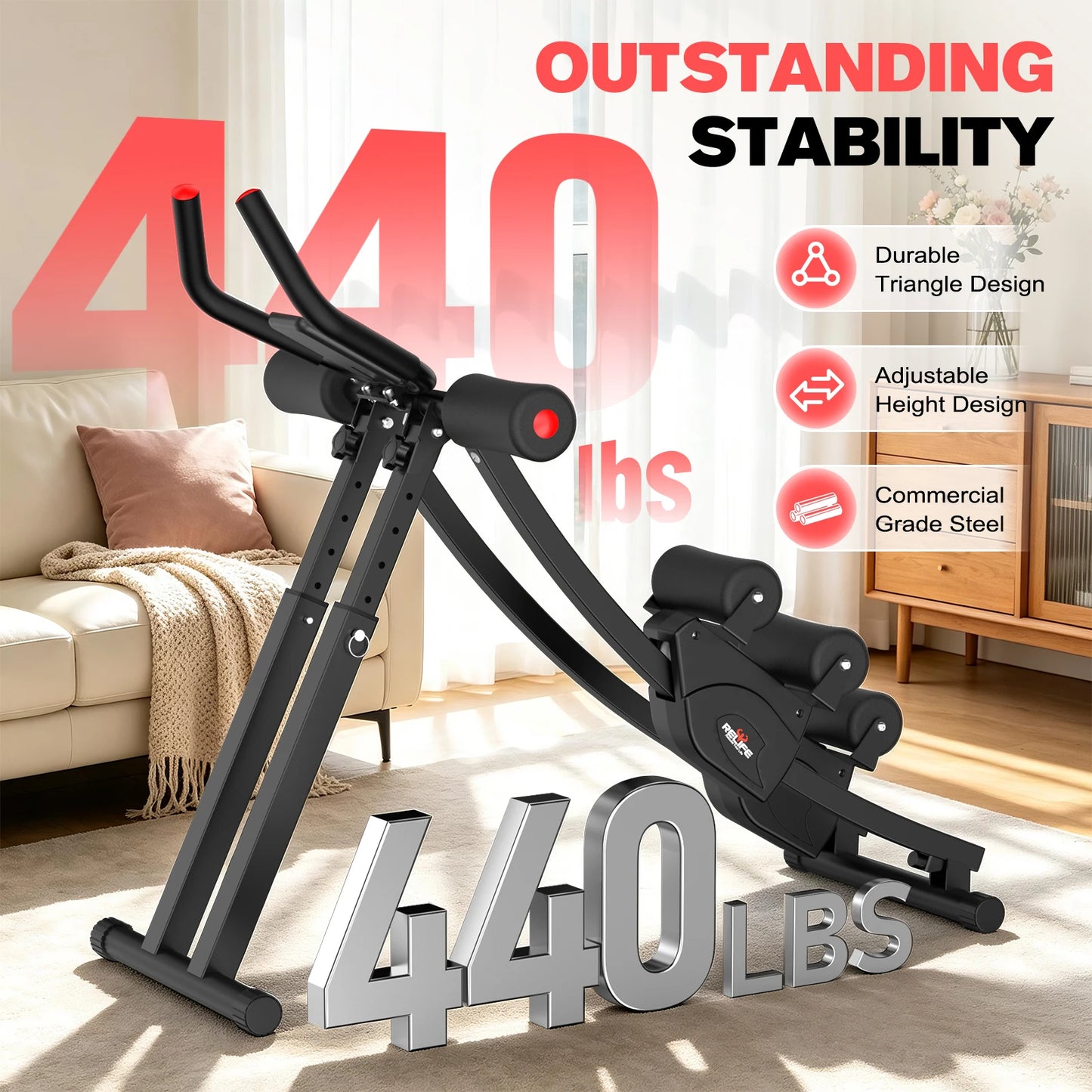 Dual Split Track Ab Machine Core Trainer Foldable