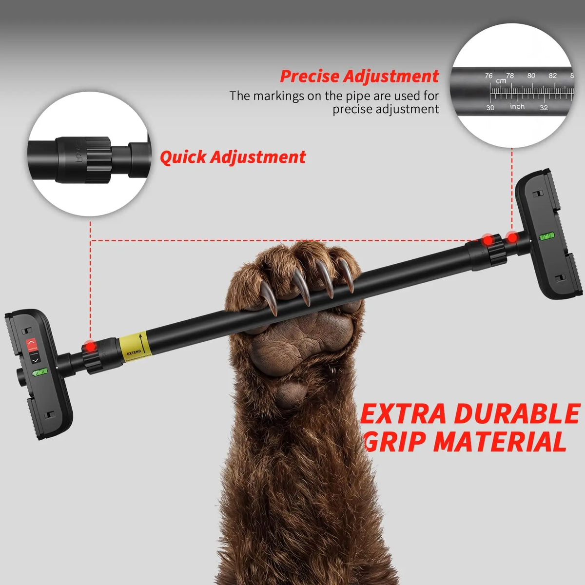 HiMISS Adjustable Doorway Pull Up Bar For Strength Training