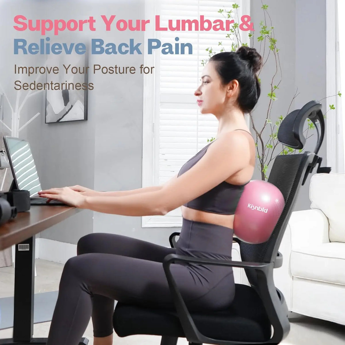 Kisnbld Anti Burst Mini Exercise Ball For Fitness And Therapy
