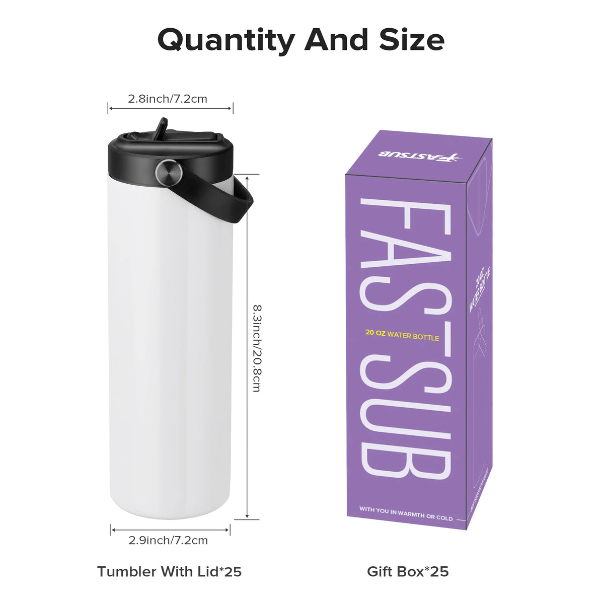 Fastsub Stainless Steel Vacuum Tumbler With Flip Nozzle
