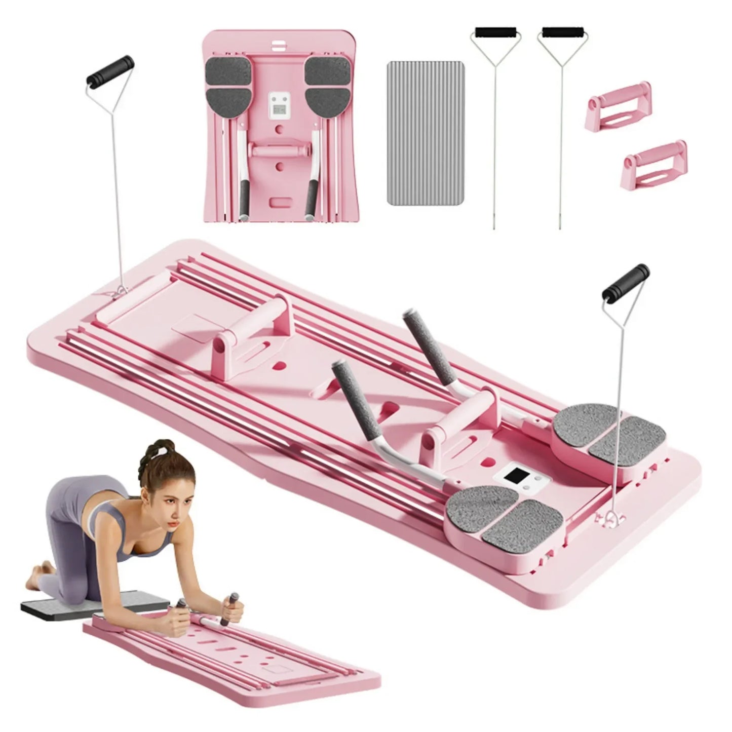 Foldable Pilates Sliding Board and Abdominal Core Trainer
