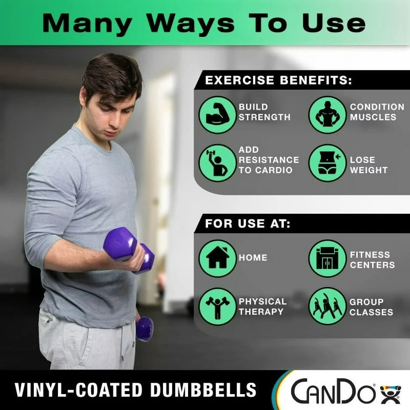 Vinyl Coated Iron Dumbbell For Strength Training