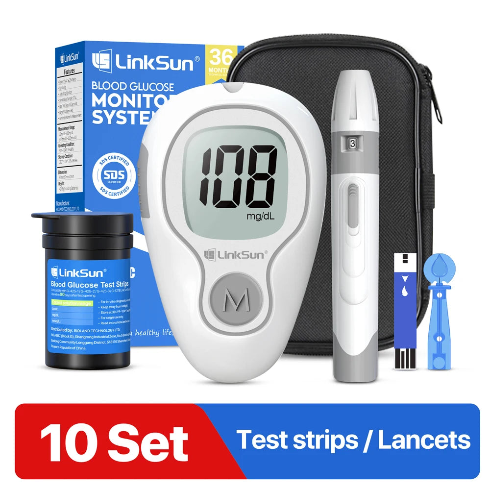 Linksun Blood Glucose Monitor G-425-1 50 Strips Diabetes Testing Kit