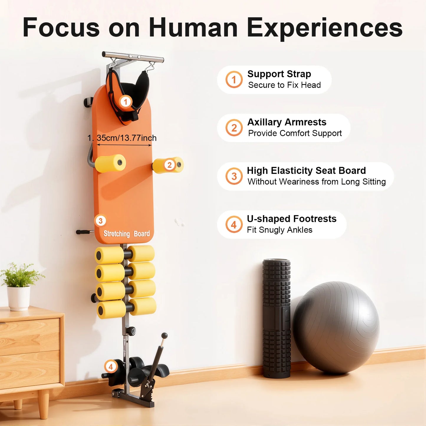 Inversion Table With Heavy Duty Steel Frame And Head Support