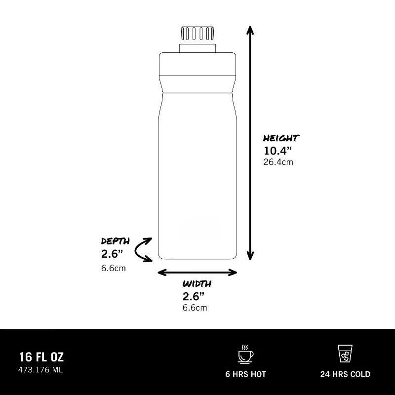 Cascade Stainless Steel Kids Water Bottle with Leakproof Flip Lid