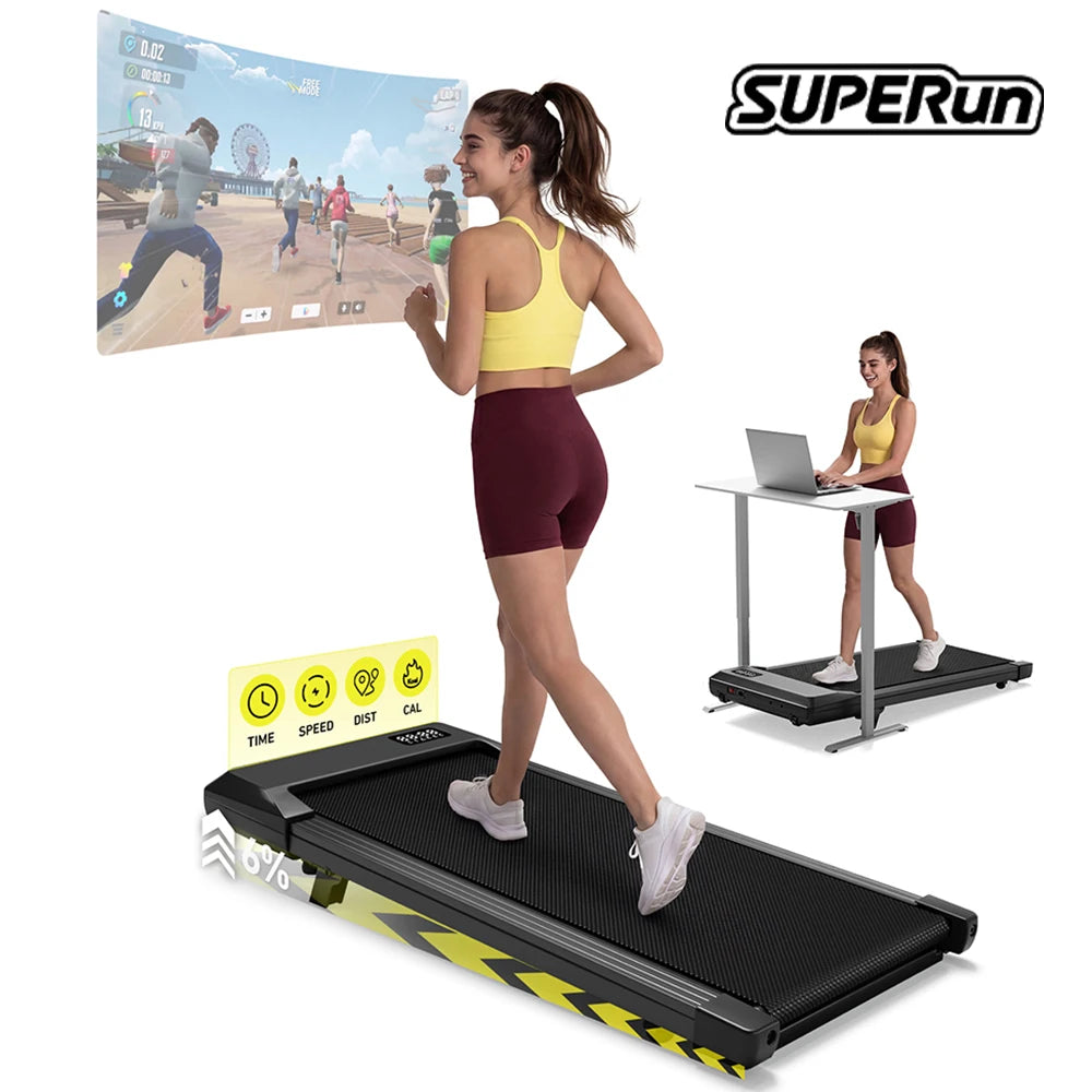 Superun Portable 2in1 Walking Pad With LCD Screen
