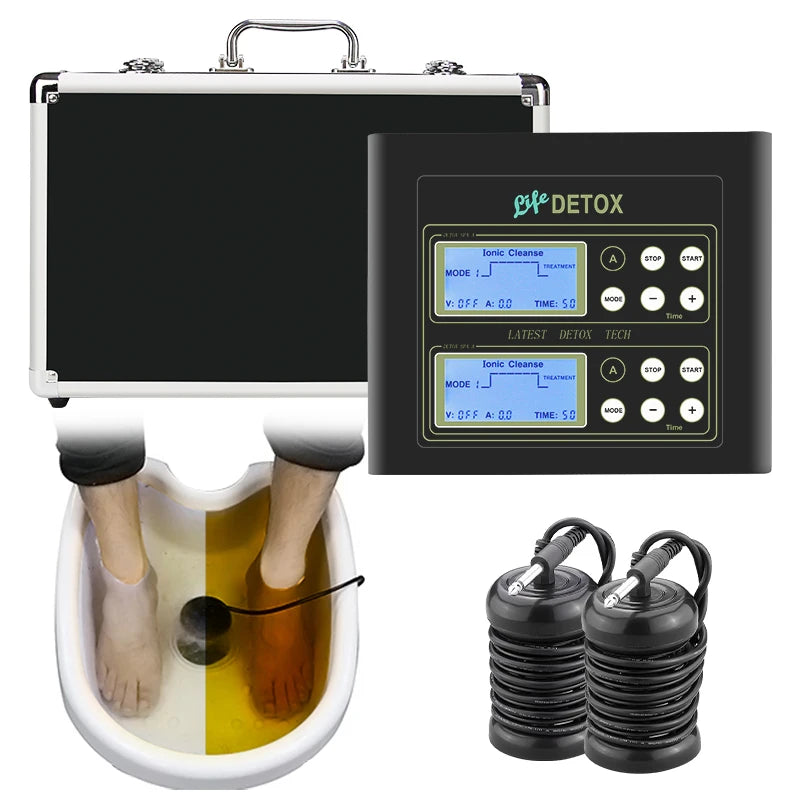 Dual Ionic Foot Bath Detox Machine With Infrared Waist Belt