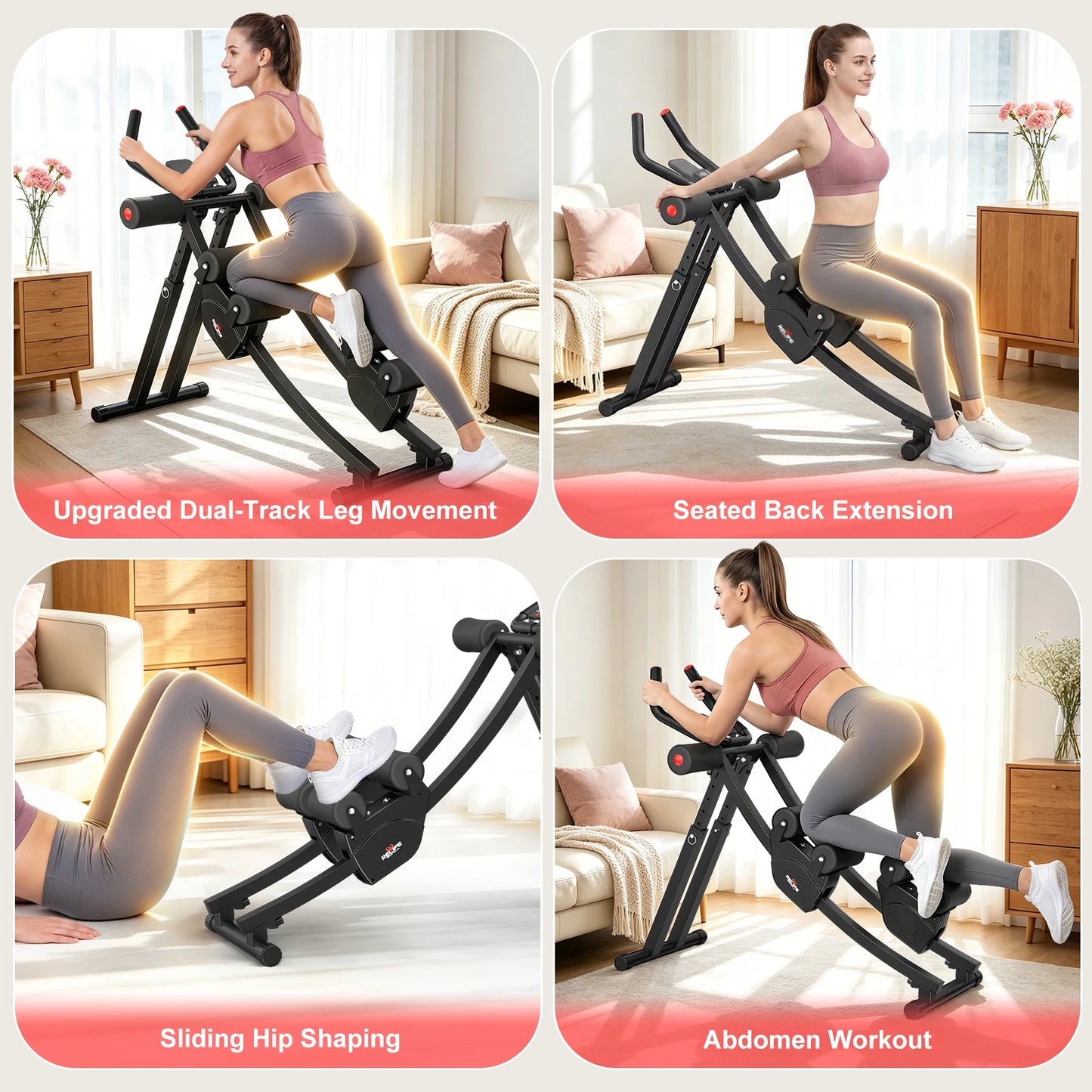 Dual Split Track Ab Machine Core Trainer Foldable