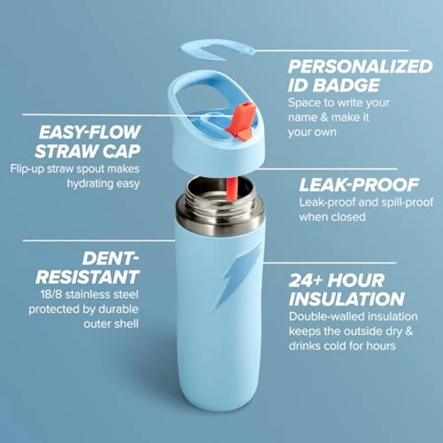 Premium Reusable Water Bottle With Secure Lid And Carry Strap