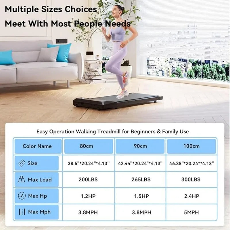 Superun 2-In-1 Home Office Walking Treadmill With App and Remote