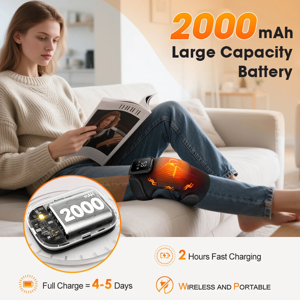 AFDEAL Electric Heated Knee Massager With 3 Level Hot Compress