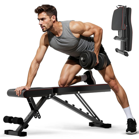 Foldable Multifunctional Adjustable Dumbbell Bench 660 Lbs Capacity For Home Gym