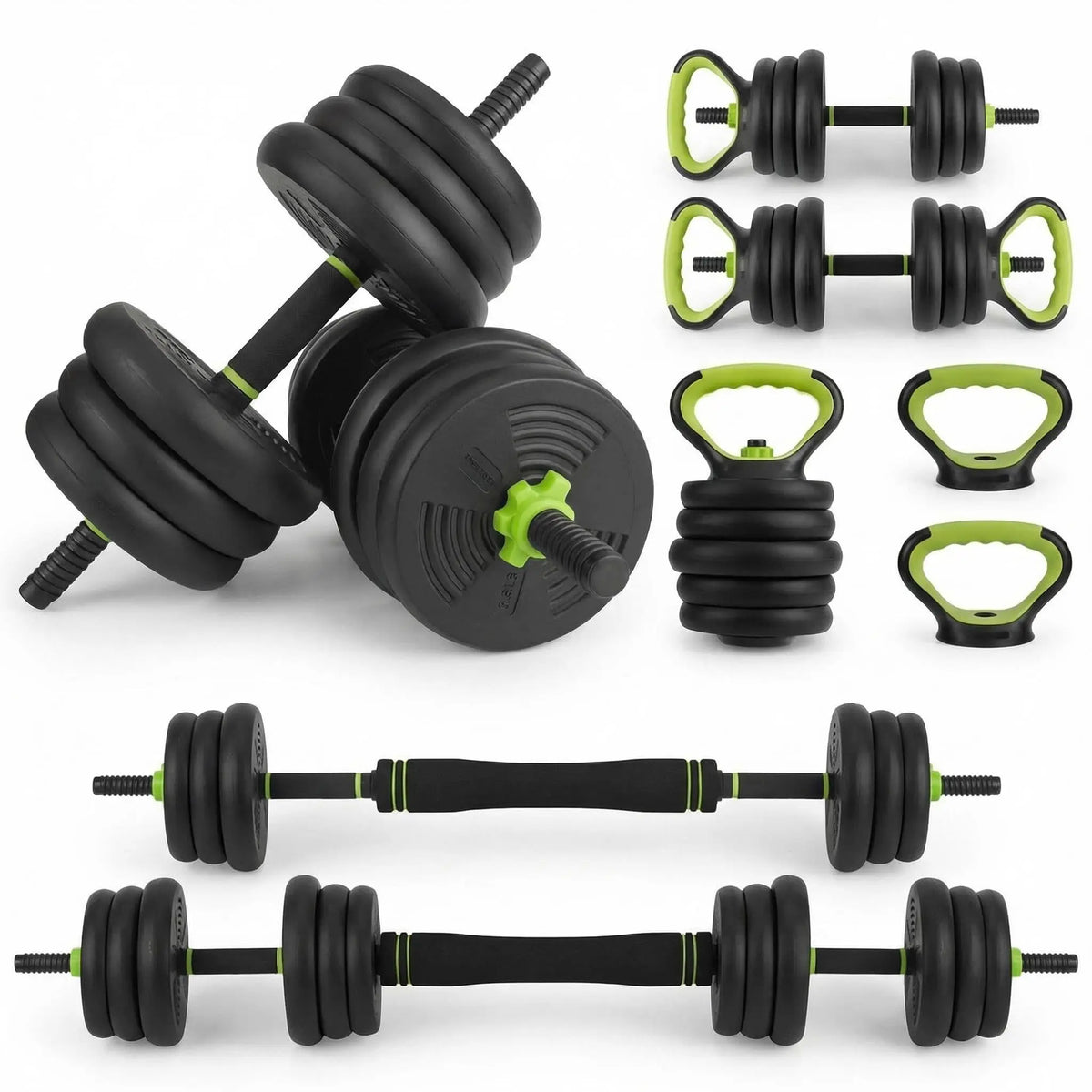 Adjustable Four In One Dumbbell And Kettlebell Home Gym Set
