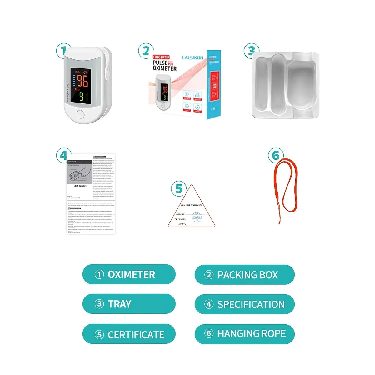 Jitesy Fingertip Pulse Oximeter With Heart Rate And SpO2 Monitor